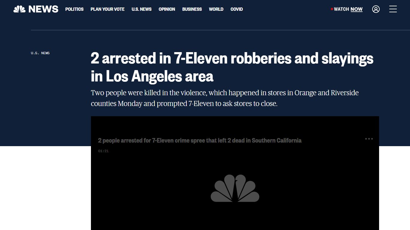 2 arrested in 7-Eleven robberies and slayings in Los Angeles area